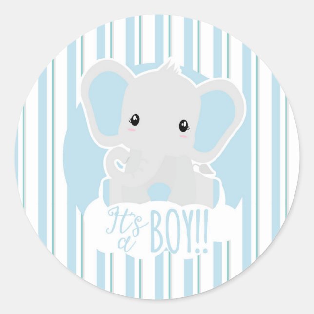 It's a boy! classic round sticker (Front)