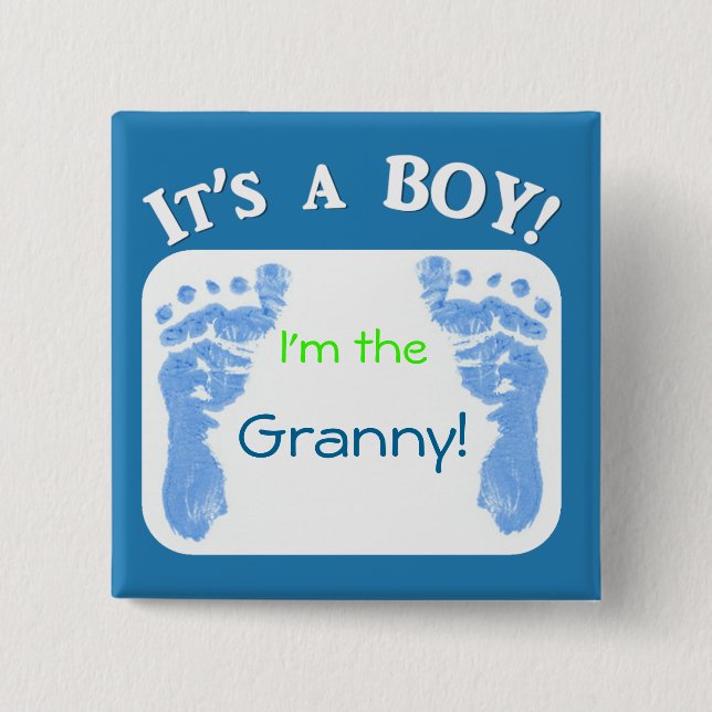 It's a Boy! Customise your baby button (Front)