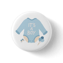 It's A Boy Cute Baby Announcement