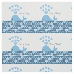 It's a boy Cute Whale Fabric