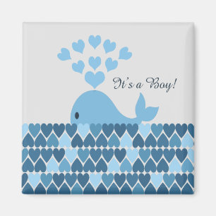 It's A Boy! Cute Whale Magnet