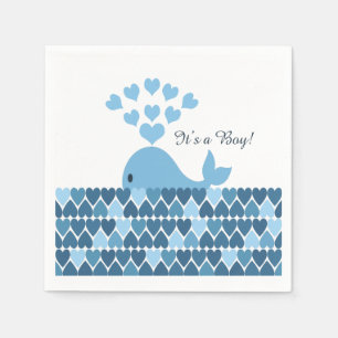 It's A Boy! Cute Whale Napkin