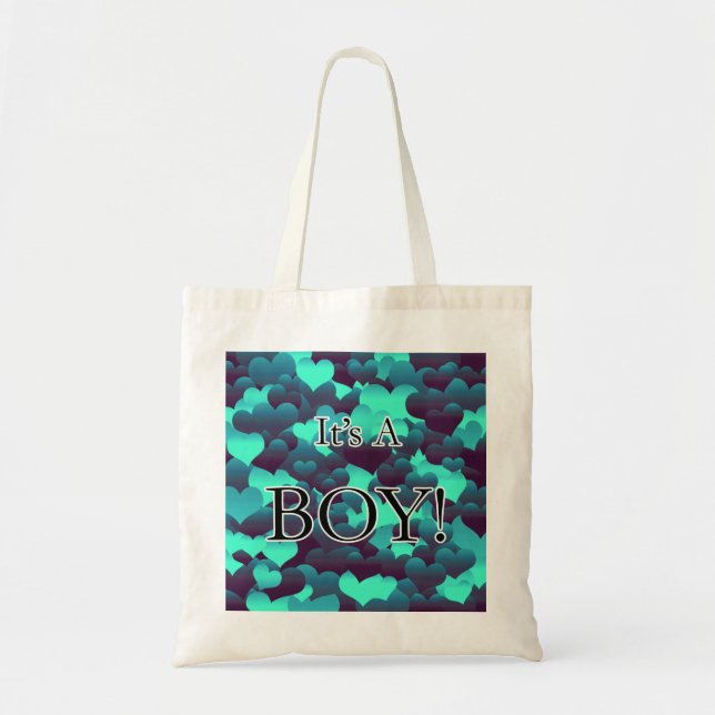 It's A Boy! Dark Blues Tote Bag (Front)