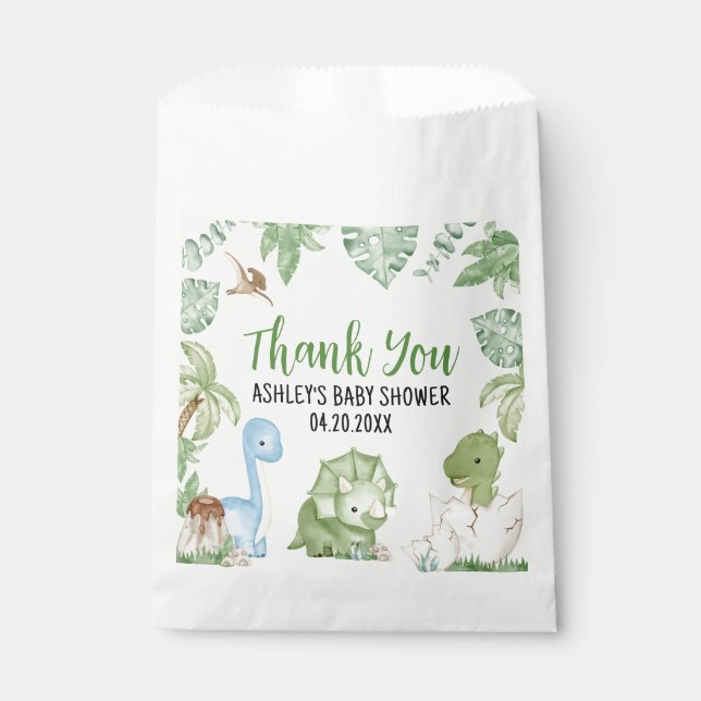 It's A Boy Dinosaur Baby Shower  Favour Bag (Front)