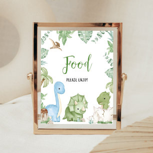 It's A Boy Dinosaur Baby Shower Food Poster