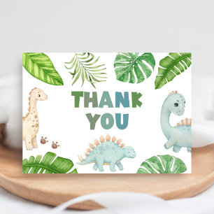 It's a Boy Dinosaur Baby Shower Thank You Card