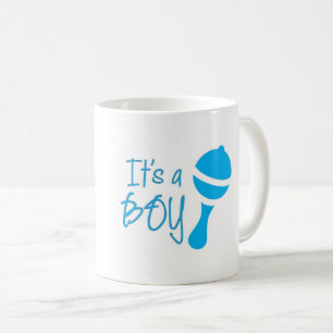 It's a boy Gender reveal Baby Shower Blue Coffee Mug