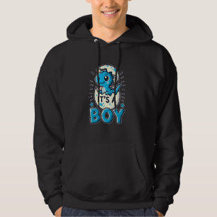 It's a Boy Gender Reveal Dad Mum Dino Baby Shower Hoodie