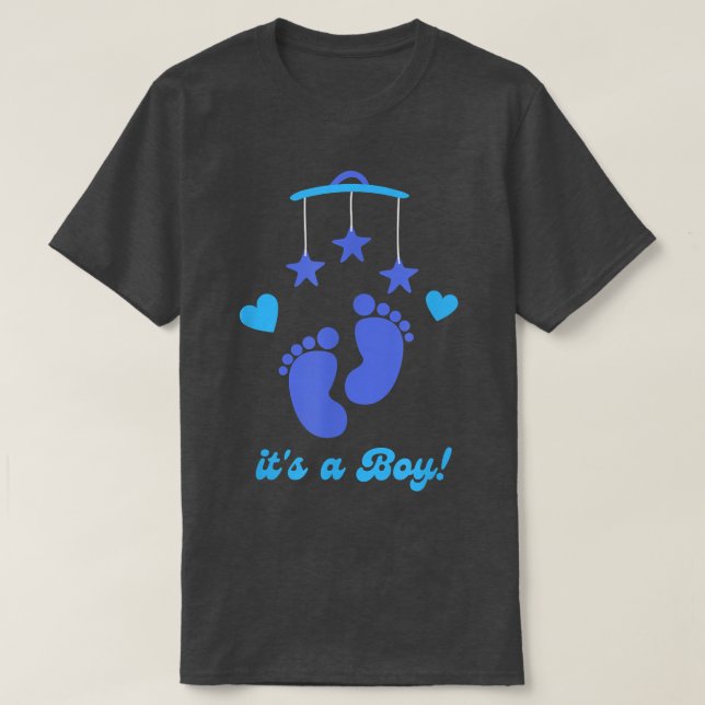It's a Boy Gender Reveal Motherhood Fertility Blue T-Shirt (Design Front)