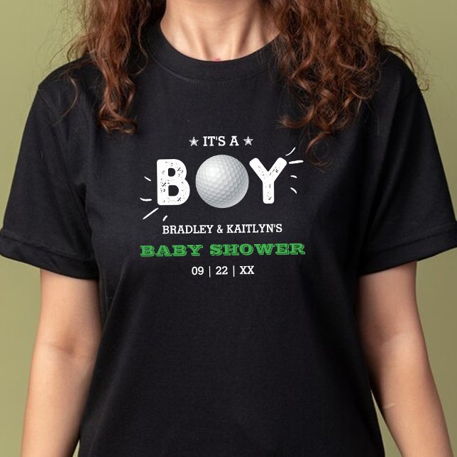 It's A Boy! Golf Themed Co-ed Baby Shower T-Shirt (Creator Uploaded)