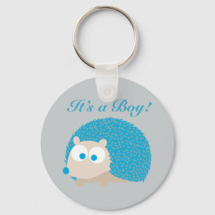 It's a Boy! Hedgehog Key Ring