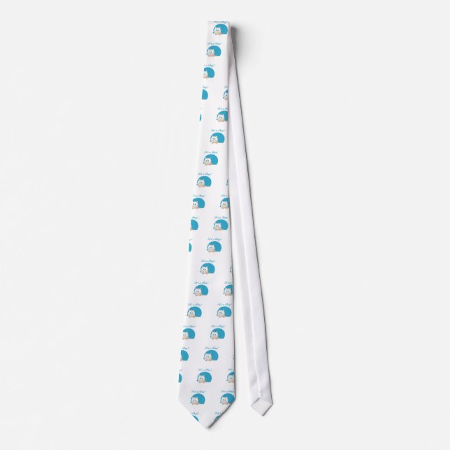 It's a boy! Hedgehog Tie (Front)
