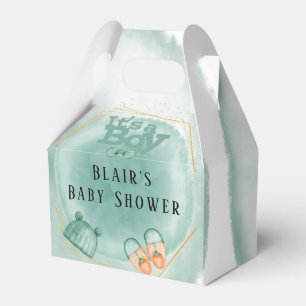 It's A Boy In Mint Green Baby Shower Favour Box