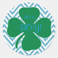 It's a Boy Irish themed Baby Shower Stickers