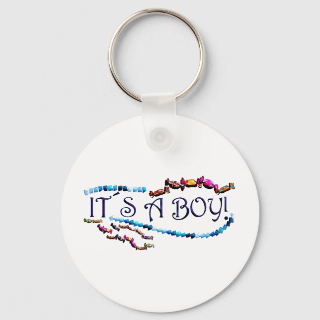 Its a Boy Key Ring (Front)