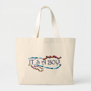 Its a Boy Large Tote Bag
