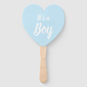 It's a Boy, light blue baby shower, gender reveal Hand Fan