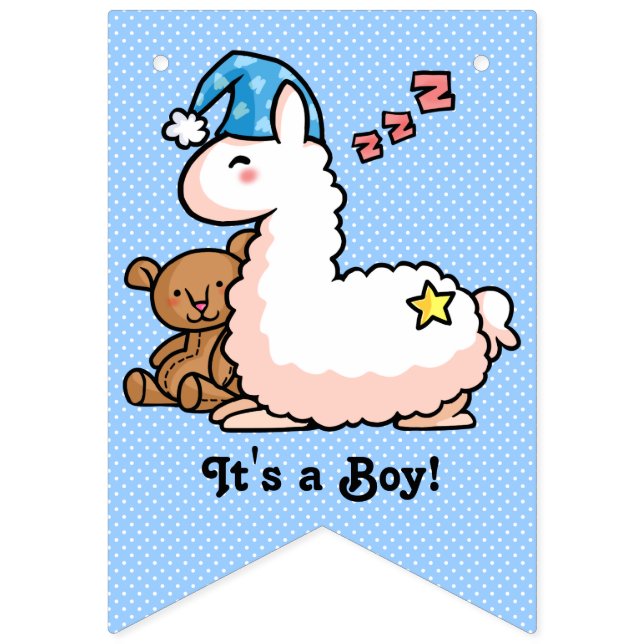 It's a Boy Llama! Bunting (First Flag)