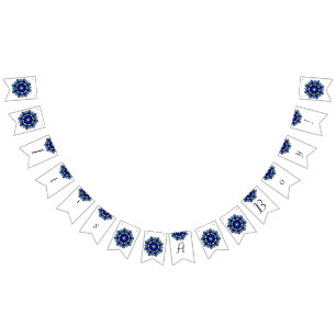 It's a Boy! Mandala in dark blue Bunting