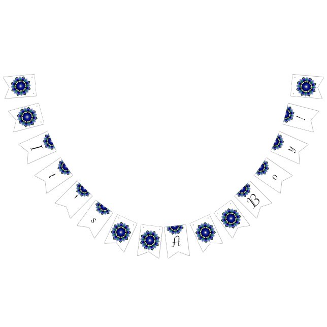 It's a Boy! Mandala in dark blue Bunting (All)