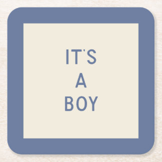 It's A Boy Minimal Paper Coaster