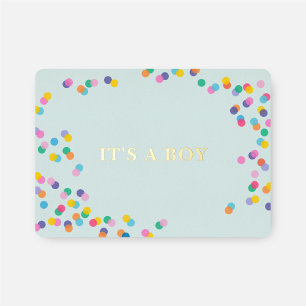 It's a Boy Mint Green Baby Shower Confetti Gold