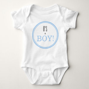 It's a Boy! Modern Blue Baby Gender Reveal  Baby Bodysuit