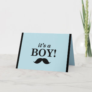 Its a boy - moustache design announcement