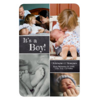 It's a Boy! Multi Photo Collage Second Baby