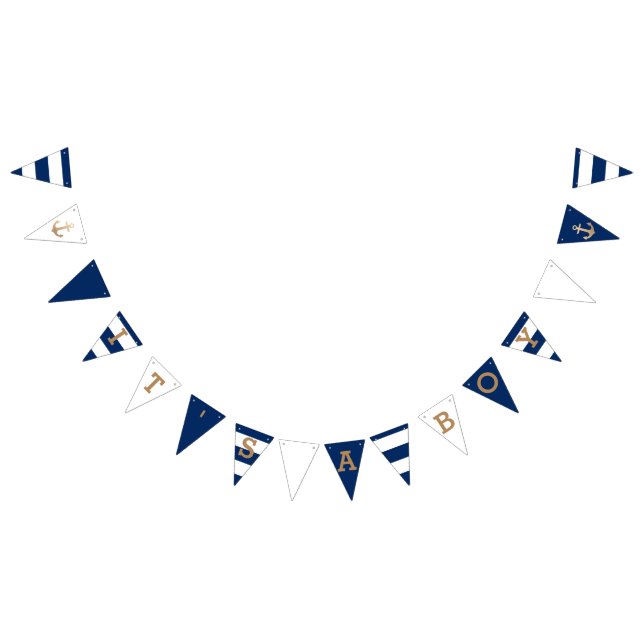 It's a Boy | Nautical Baby Shower Bunting (All)