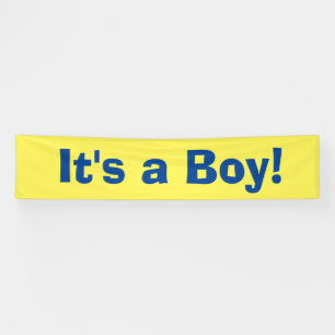 It's a Boy - New Baby Boy Birth Announcement Banner