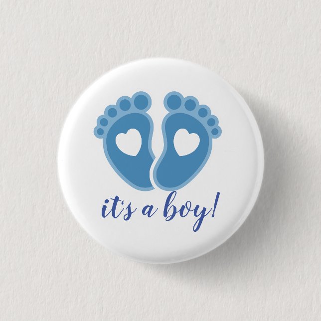It's a Boy! New Father Button (Front)