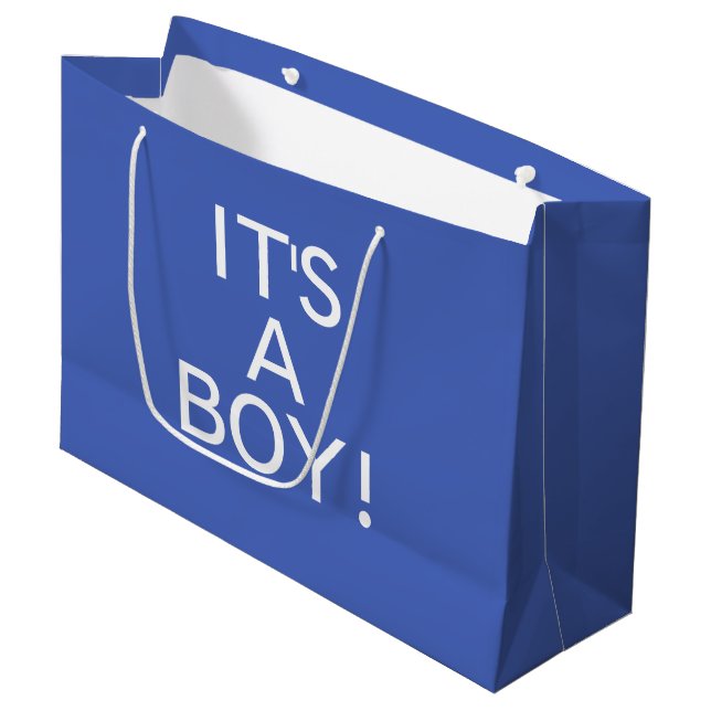 Its a Boy Newborn Blue Gift Bag (Front Angled)