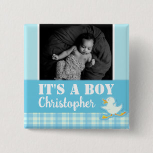 It's a boy newborn photo and name blue badge