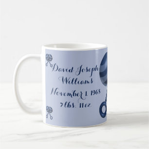 It's A Boy - Personalised Blue Baby Rattle Mug