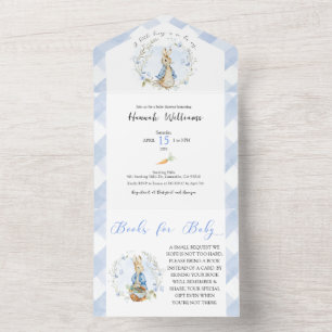 It's a Boy Peter Rabbit Baby Shower All In One Invitation