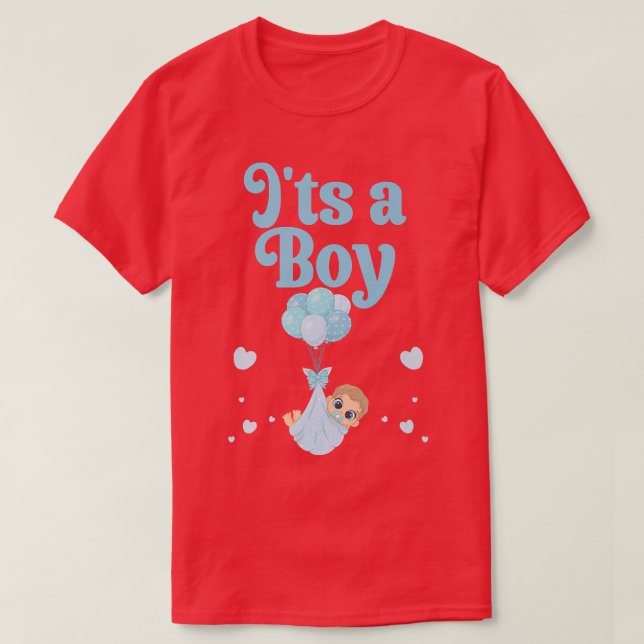It's a Boy Pregnancy announcement Gender reveal Id T-Shirt (Design Front)