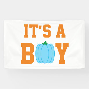 It's A Boy Pumpkin Banner