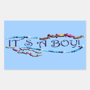 Its a Boy Rectangular Sticker