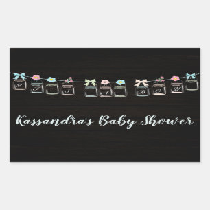 It's A Boy Rustic Mason Jar Baby Shower Stickers