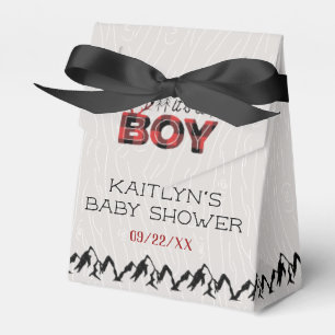 It's A Boy! Rustic Plaid Lumberjack Baby Shower Favour Box