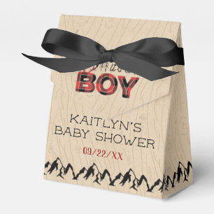 It's A Boy! Rustic Plaid Lumberjack Baby Shower Favour Box