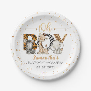 It's a Boy! Safari Baby Shower Plate