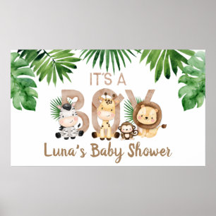 It's a Boy Safari Baby Shower  Poster