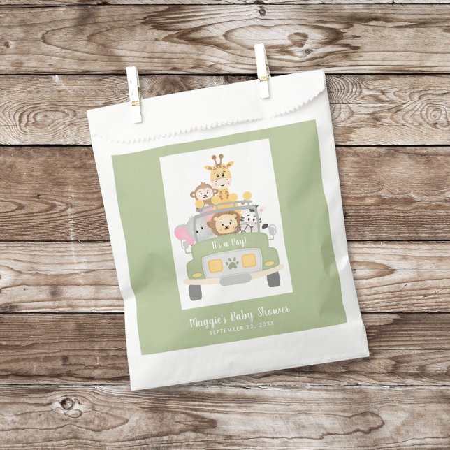 It's a Boy Safari Baby Shower Thank You Favour Bag (Creator Uploaded)