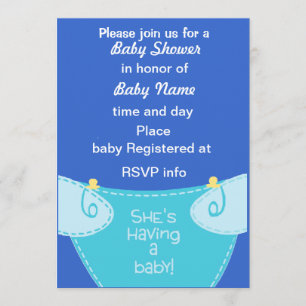 It's a Boy: Save The Date Baby Shower Invitation