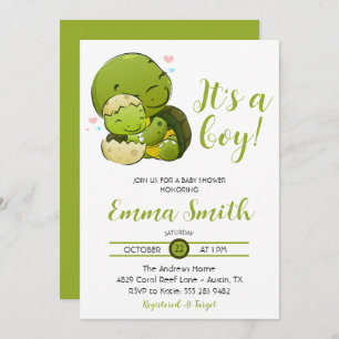 It's a Boy Sea Turtle Baby Shower Invitation