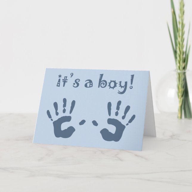 it's a boy! (see inside) announcement (Front)