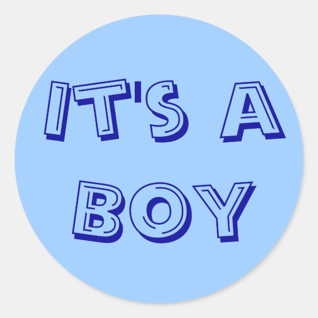 It's a Boy Sticker Seals (Front)