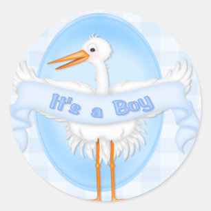 It's a Boy Stork Sticker